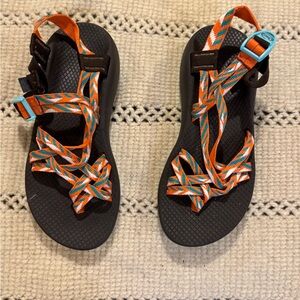 Chaco Women's Sandals - Orange and Blue